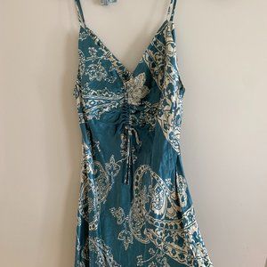 ZARA Satin Blue Dress